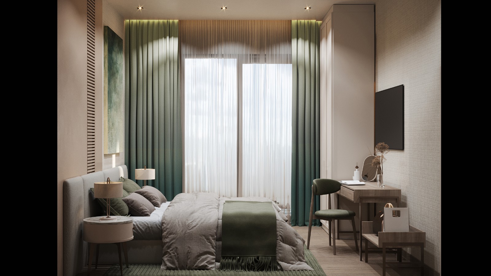 PENTHOUSE - Two Bedroom (sea view + balcony + sofa)